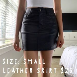Vegan leather skirt